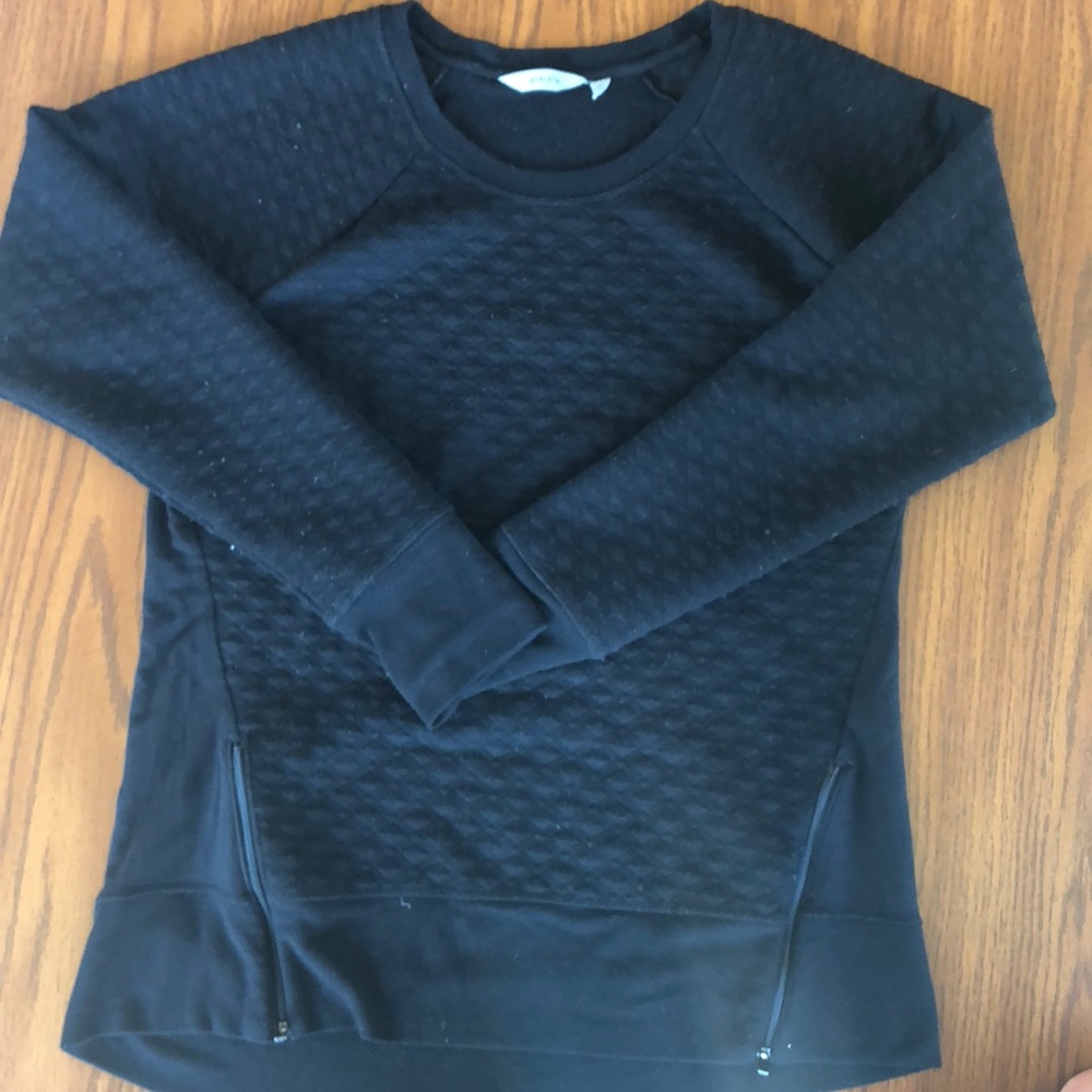 Athleta Zipper Detail Crewneck Sweater